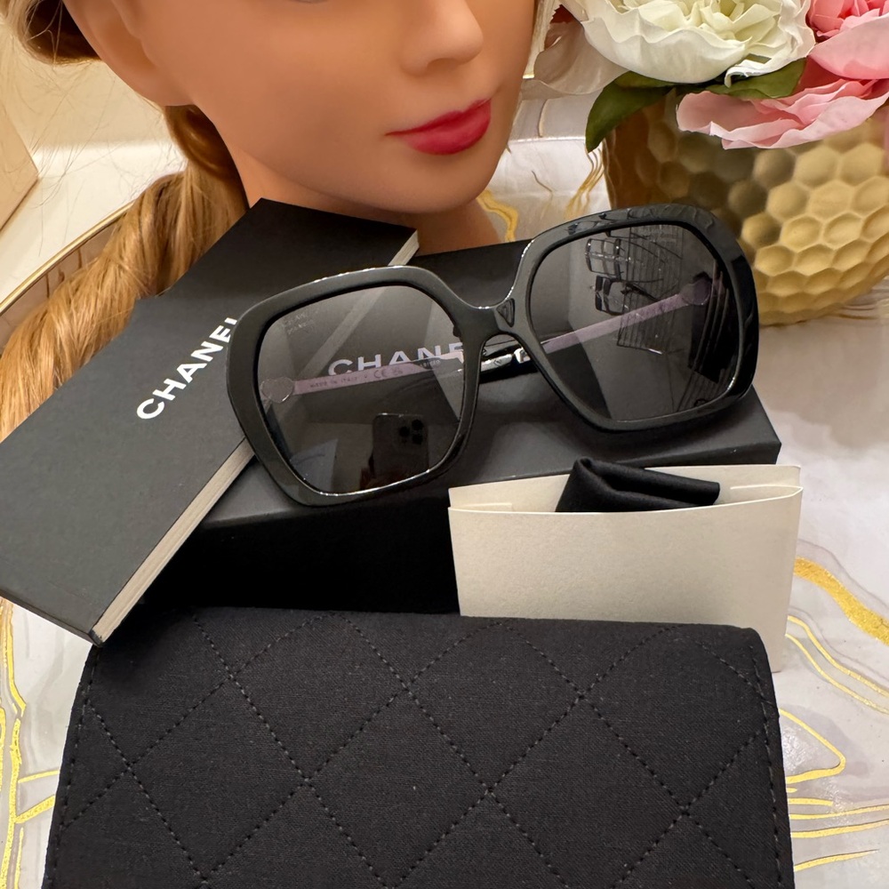CHANEL Black Oversized Sunglasses Classic Design. Polarized 🖤🤍🖤🤍🖤🤍